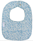 Muslin Quilted Bib - Blue Coral