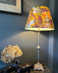 Mustard Flowers Velvet Steep Empire Lampshade | Handmade Ceiling Light Shade | UK