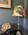 Mustard Flowers Velvet Steep Empire Lampshade | Handmade Ceiling Light Shade | UK