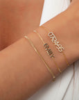 Name Block Lettering Bracelet