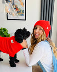 Lava Orange British Wool Beanie Hat