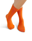 Plain Bamboo Socks - Sunset Tangerine
