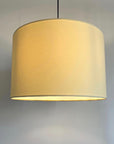 Lemon cotton drum lampshade/ ceiling shade with a white lining
