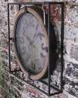 Premium industrial wall clock, rugged metal frame, laser-cut face, bold numerals, vintage hands, stylish home decor by Maravi at brixbailey.com