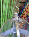 Patera antique square lantern with star design, luxury farmhouse decor, premium metal and glass candle holder, stylish indoor-outdoor lighting by Maravi at brixbailey.com