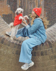 Lava Orange British Wool Dog Jumper