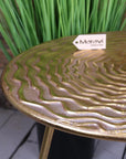 Malan Gold Tripod Side Table Hairpin Legs