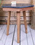 Siangra Hexagon Black Marble Side Table