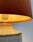 Burnt Orange Velvet & Lemon Yellow Cotton Double Sided Drum Lampshade | Handmade Ceiling Light Shade | Bespoke UK