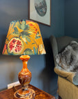 Fruta Fig Velvet Lampshade | French Drum Ceiling Light Shade | Bespoke Handmade Empire Lampshade