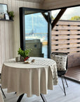 Nordic Eco-Friendly Round Tablecloth – Sustainable & Stylish by Hortensias Home at www.brixbailey.com