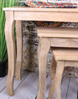 Golpur Solid Mango Wood Console Table Set of 3