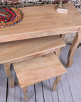 Golpur Solid Mango Wood Console Table Set of 3