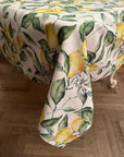 Rectangular Lemon Linen Tablecloth
