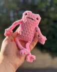 Fergus The Leggy Frog - Chunky Crochet Frog Plush – Soft Handmade Kawaii Frog Toy