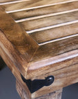 Premium Mol mango wood stool, versatile stylish footstool, sustainable hardwood square seat, rustic home decor, best-selling multi-use furniture by Maravi at brixbailey.com
