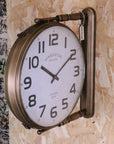 Kensington Station Railway Style Double Sided Clock