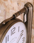 Kensington Station Railway Style Double Sided Clock