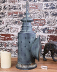 Orchha vintage railway lantern, premium colonial-style metal and glass lantern, nostalgic indoor decor, handcrafted historical lighting by Maravi at brixbailey.com