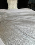 Luxury Noble Cashmere Blanket, premium handwoven herringbone throw, soft grey, oversized 125x250cm, best-selling cozy comfort by Wildash London at brixbailey.com