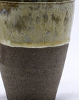 TerraBlu Quadra Handmade Ceramic Smoked Grey Stoneware Tall Ceramic Cup