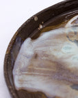 23 cm Tidepool Smoked Grey Large Stoneware Handmade Ceramic Dinner Plate