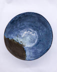 Large Smoked Grey Cold Aegean Fade Handmade Ceramic Stoneware Dinner Bowl