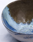 Large Stone Reef Blue Handmade Ceramic Stoneware Dinner Bowl