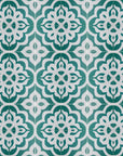 Luxury Isla turquoise porcelain floor tile, premium Moroccan-inspired boho chic design, indoor-outdoor R11 anti-slip, 20x20cm by Maria Starling Design at brixbailey.com