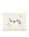 Luxury minimalist tiger embroidery wall hanging, premium bedroom or playroom decor, Nobodinoz Landscape collection by Ella James at brixbailey.com