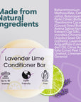 Lavender & Lime Solid Conditioner Bar | Natural Hair Conditioner for All Hair Types | Vegan, Plastic-Free Hair Care