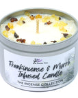 Frankincense & Myrrh Crystal Infused Scented Candle - The Incense Collection
