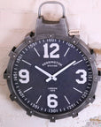 Industrial Style Wall Clock Gunmetal Grey