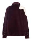 Velvet Kids Shirt in Aubergine