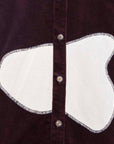 Velvet Kids Shirt in Aubergine