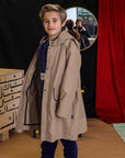 Beige Cotton Parka for Kids Ages 4 to 16
