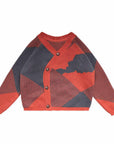 Baby Cardigan in Blue and Orange