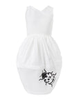 Ladybug Embroidered White Dress — Organic Cotton Heirloom for Girls