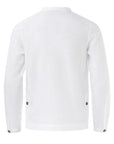 White Organic Cotton Tunic with Hand Embroidered Ladybug