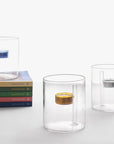 Iris Tealight Holder by Ichendorf Milano – Handmade Borosilicate Glass, Blue, Amber, or Clear