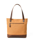 Organic Elegance: Leather & Canvas Tote Bag