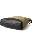 Urban Explorer: Leather & Canvas Tote Bag