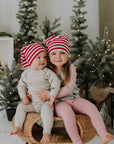 Jolly Striped Holiday Elf Hat