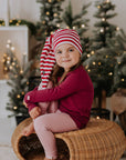 Jolly Striped Holiday Elf Hat