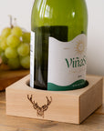 Stag Beech Wine Bottle Coaster