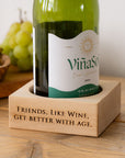 Wine Beech Wine Bottle Coaster