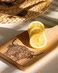 Highland Cow Beech Hanging Paddle - Small
