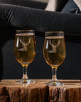 Stag Craft Beer Glasses - Set of 2