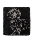 Dachshund Single Slate Coaster