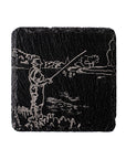 Fishing Single Slate Coaster